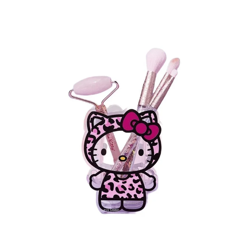 Hello Kitty Leopard Print Bow Plastic Organizer Container